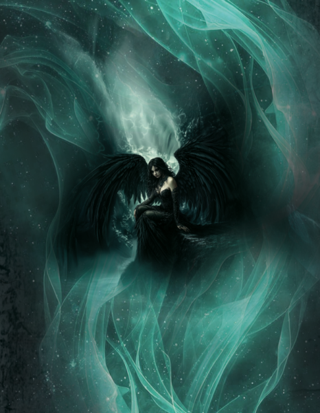 Schwingen der Dämmerung - 2m Panel - French Terry